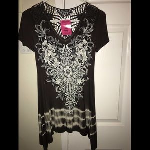 Vocal Brown Blingy Small Top